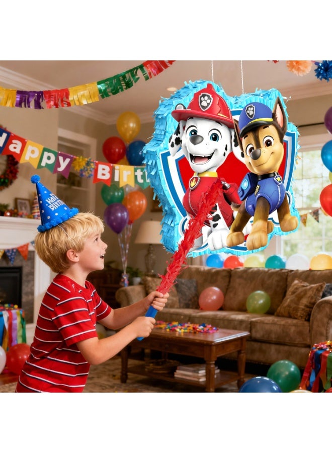 ILovhaprty PAW Patrol Pinata, PAW Patrol Chase and Marshall Designs Party Pinata Bundle - Large Rescue Pup Pinata, Adventure Bay Party Game Decorations Party Stick etc PAW Patrol Pinata Birthday Party Supplies - Image 3